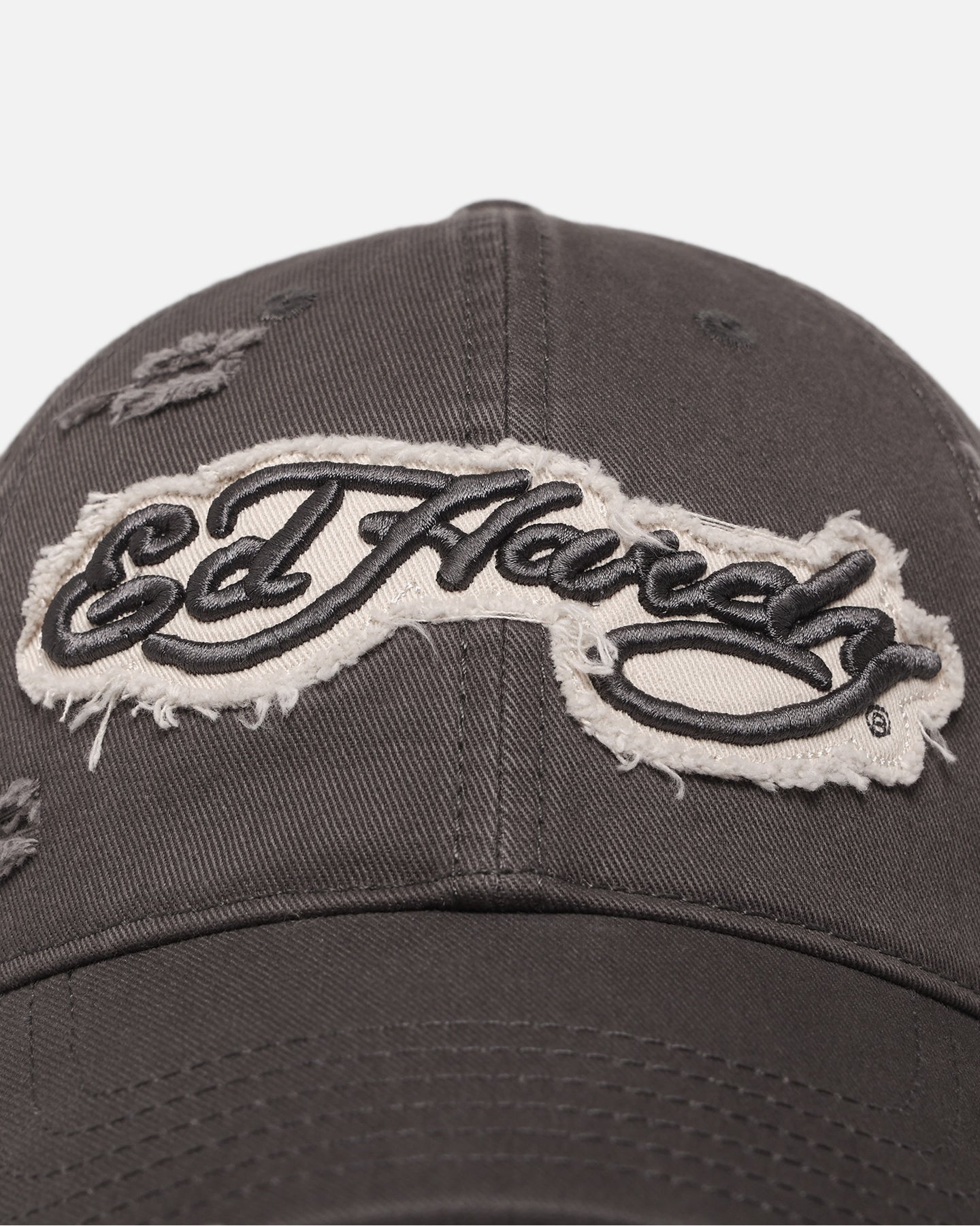 Ed Hardy Distressed Strapback Cap Washed Black | Culture Kings US