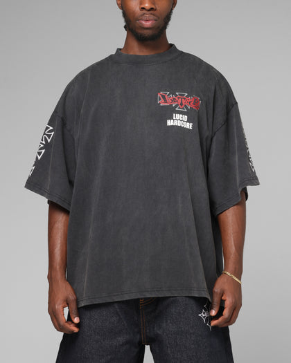 Loiter Hardcore Premium T-Shirt Washed Black