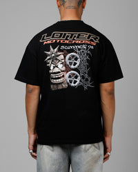 Loiter Summer Motocross Vintage T-Shirt Black