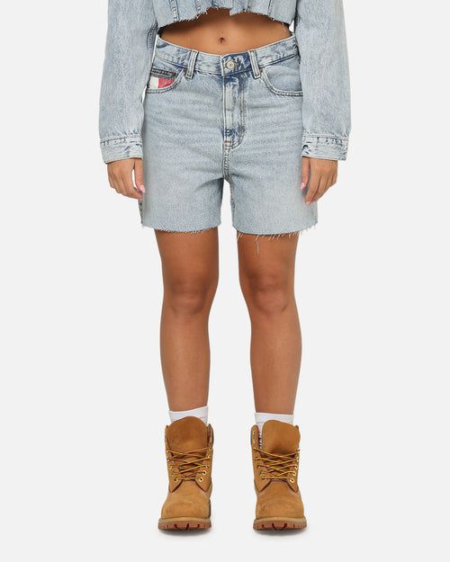 Tommy Jeans Women's Mom Fit Denim Shorts Mid Denim