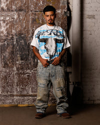 Loiter X WWE The Rock Vintage T-Shirt Off White