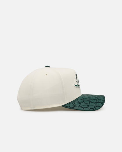 New Era Miami Dolphins 'Croc Skin 2.0' 9FORTY A-Frame Snapback Chrome/Dark Green