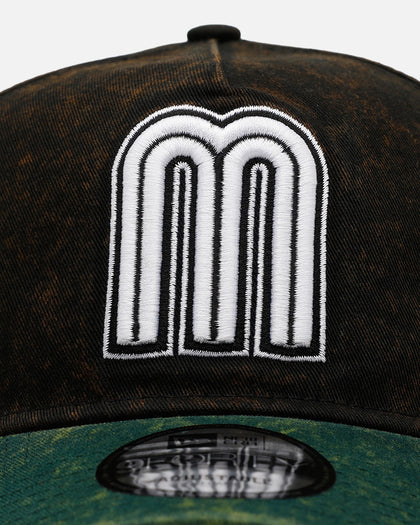 New Era Mexico National Baseball Team 'Washed Green 2.0' 9FORTY A-Frame Snapback Black/Green