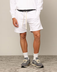 Carré Blanc Classic Sweat Shorts White