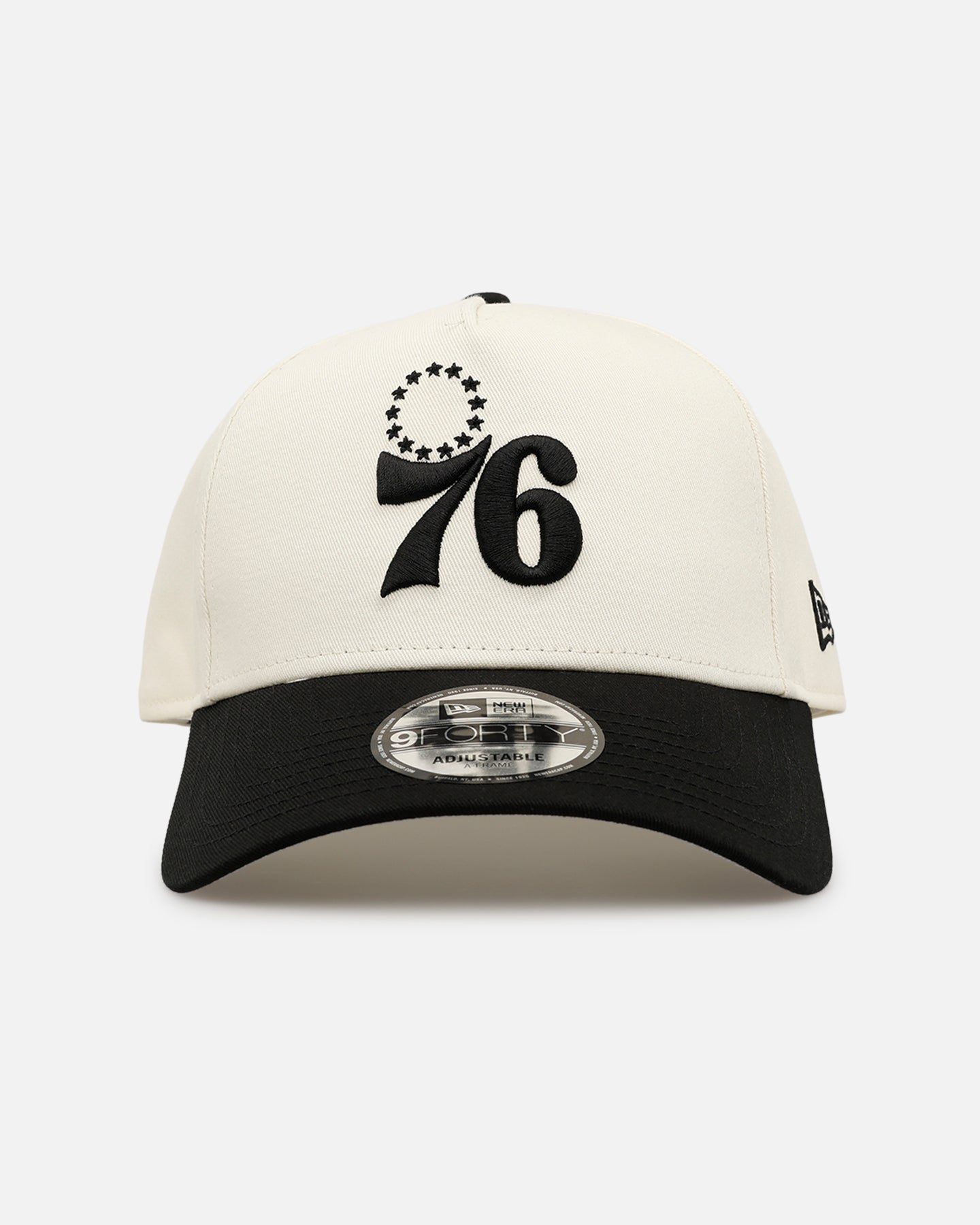 NEW ERA 9FORTY A-Frame Snapback （900946） New Era Philadelphia 76ers 'Easy Chrome Black' 9FORTY A-Frame