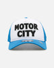 New Era Detroit Lions 'Team Motto' 9FORTY A-Frame Trucker Snapback Official Team Colors