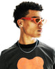 Loiter X Nuqe Ethereal Sunglasses Coral Crush
