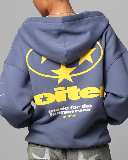 Loiter Solar Zip Hoodie Blue