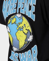 Goat Crew More Peace Less War Vintage T-Shirt Washed Black