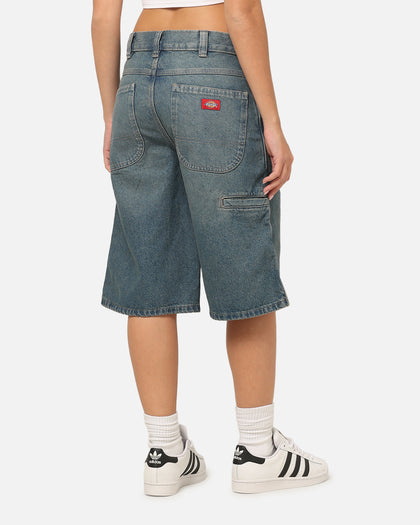 Dickies Denim 13" Loose Jean Shorts Khaki Tinted Blue