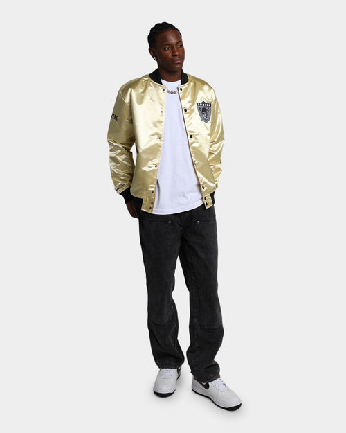 Mitchell & Ness Las Vegas Raiders Fashion Lightweight Satin Jacket Light Gold