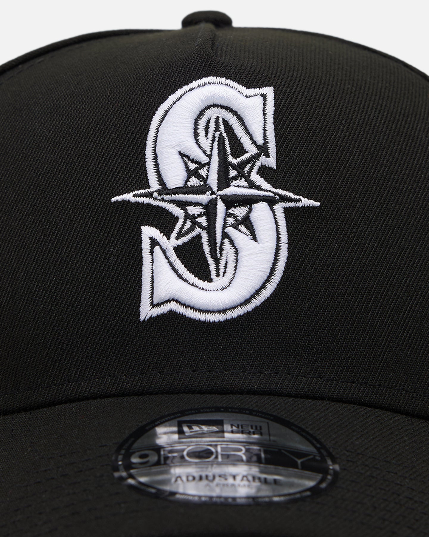 New Era Seattle Mariners 'Easy Black and White' 9FORTY A-Frame