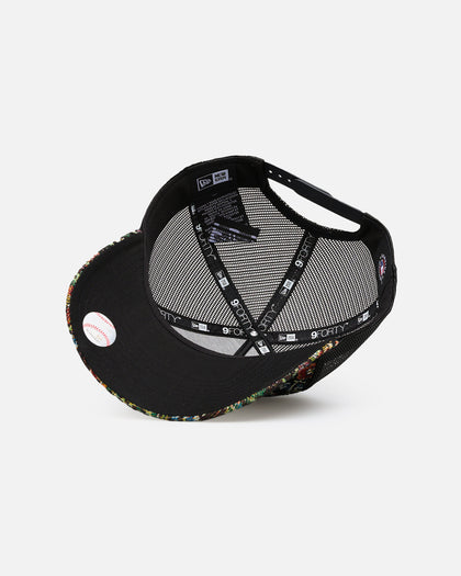 New Era Boston Red Sox 'Black Floral Tapestry' 9FORTY A-Frame Trucker Snapback Tapestry