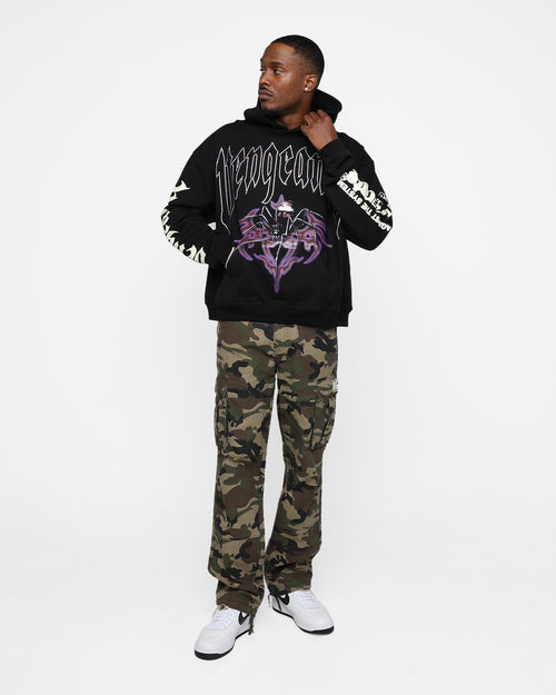 Rats Get Fat Vengeance Rhinestone Hoodie Black