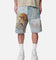 MNML Sheep Hounded Denim Shorts Multi