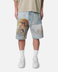 MNML Sheep Hounded Denim Shorts Multi