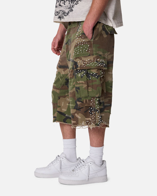 MNML Pearled Cargo Shorts Camo