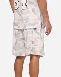 Mitchell & Ness Los Angeles Lakers Snow Camo Authentic Mesh Shorts White