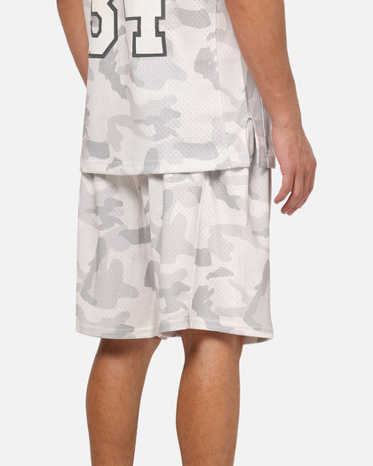 Mitchell & Ness Los Angeles Lakers Snow Camo Authentic Mesh Shorts White