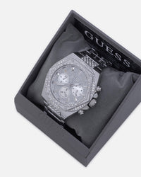 Guess Mainline Fury Glitz Bracelet Watch Silver