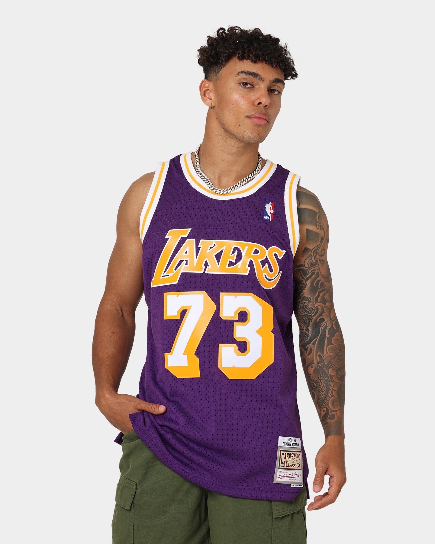 Mitchell & Ness Los Angeles Lakers Dennis Rodman #73 '98-'99 Road