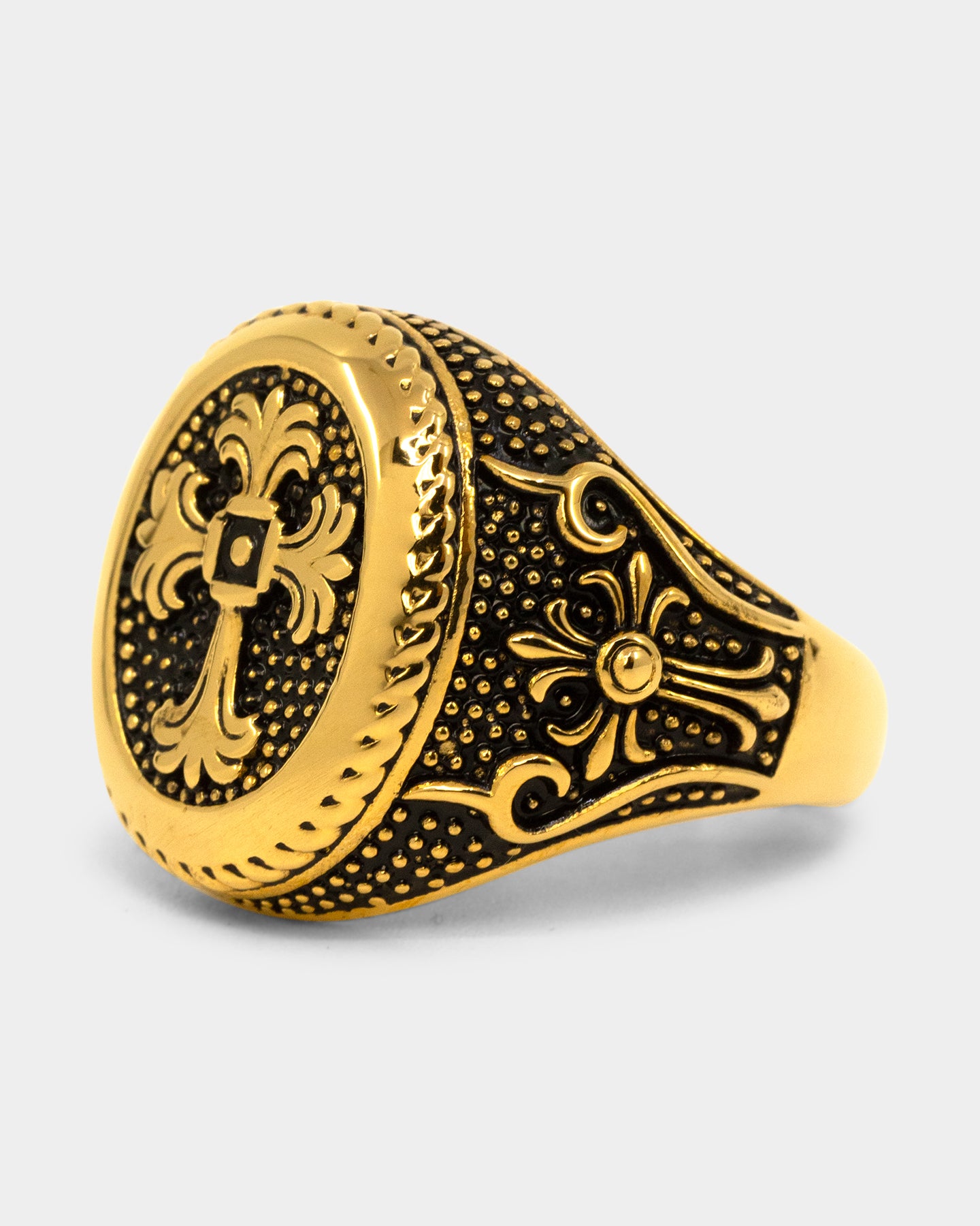 NXS Heirloom Cross Ring Gold | Culture Kings US