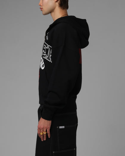 Loiter Drop Out Zip Hoodie Black