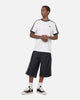 Adidas  Adicolor Jorts Mid-Rise Straight Leg Firebird Shorts Indigo Denim
