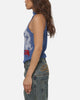 Ed Hardy Women's Dragon Knitted Top Washed Blue