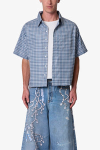 MNML Plaid Poplin Cropped Shirt