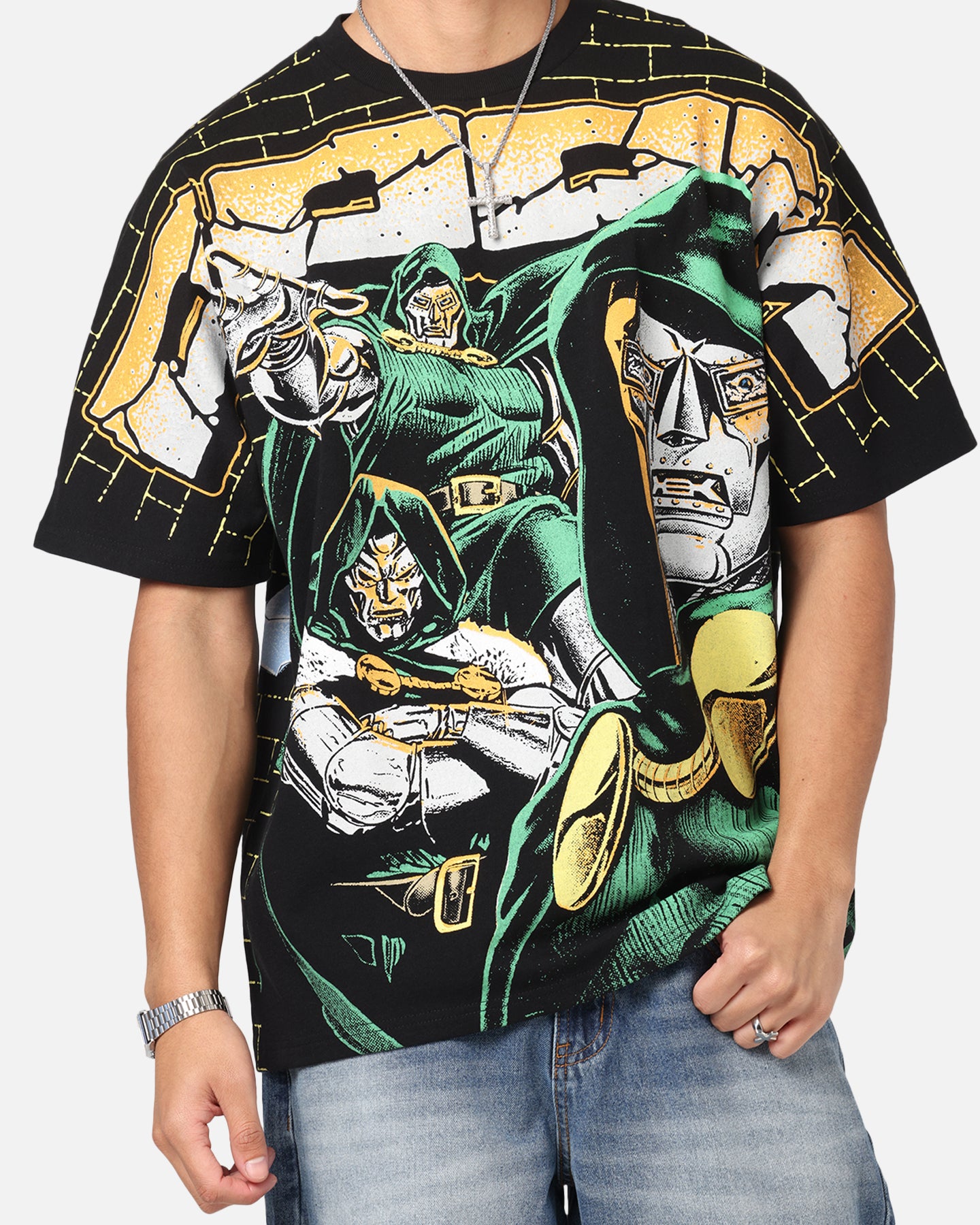 73Studio Marvel Doctor Doom All Over Print T-Shirt Black | Culture