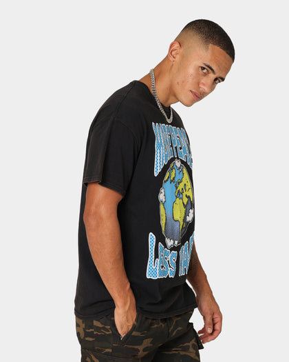 Goat Crew More Peace Less War Vintage T-Shirt Washed Black