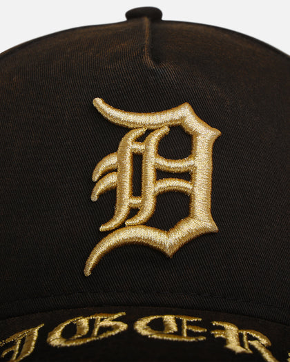 New Era Detroit Tigers 'Washed Black Gothic Script' 9FORTY A-Frame Snapback Black