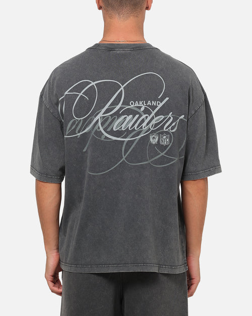 Mitchell & Ness Las Vegas Raiders Star Script Boxy T-Shirt Washed Black