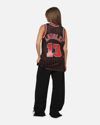 Mitchell & Ness Chicago Bulls Luc Longley 1995 Pinstripe Jersey Black