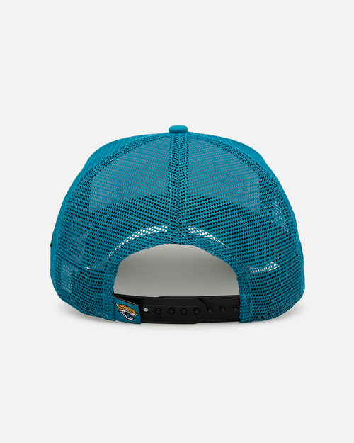 New Era Jacksonville Jaguars 'Team Motto' 9FORTY A-Frame Trucker Snapback Official Team Colors