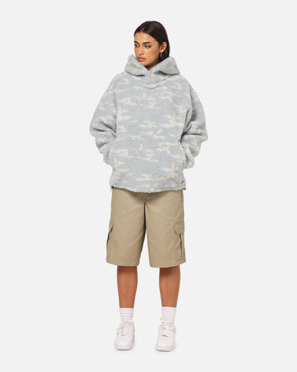 Carre Sherpa Hooded Jumper Snow Camo