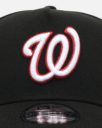 New Era Washington Nationals 'Black And Team Color' 9FORTY A-Frame Snapback Black/Official Team Color