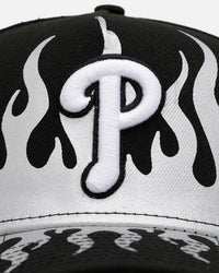 New Era Philadelphia Phillies 'Metallic Flames' 9FORTY A-Frame Snapback Black/Silver