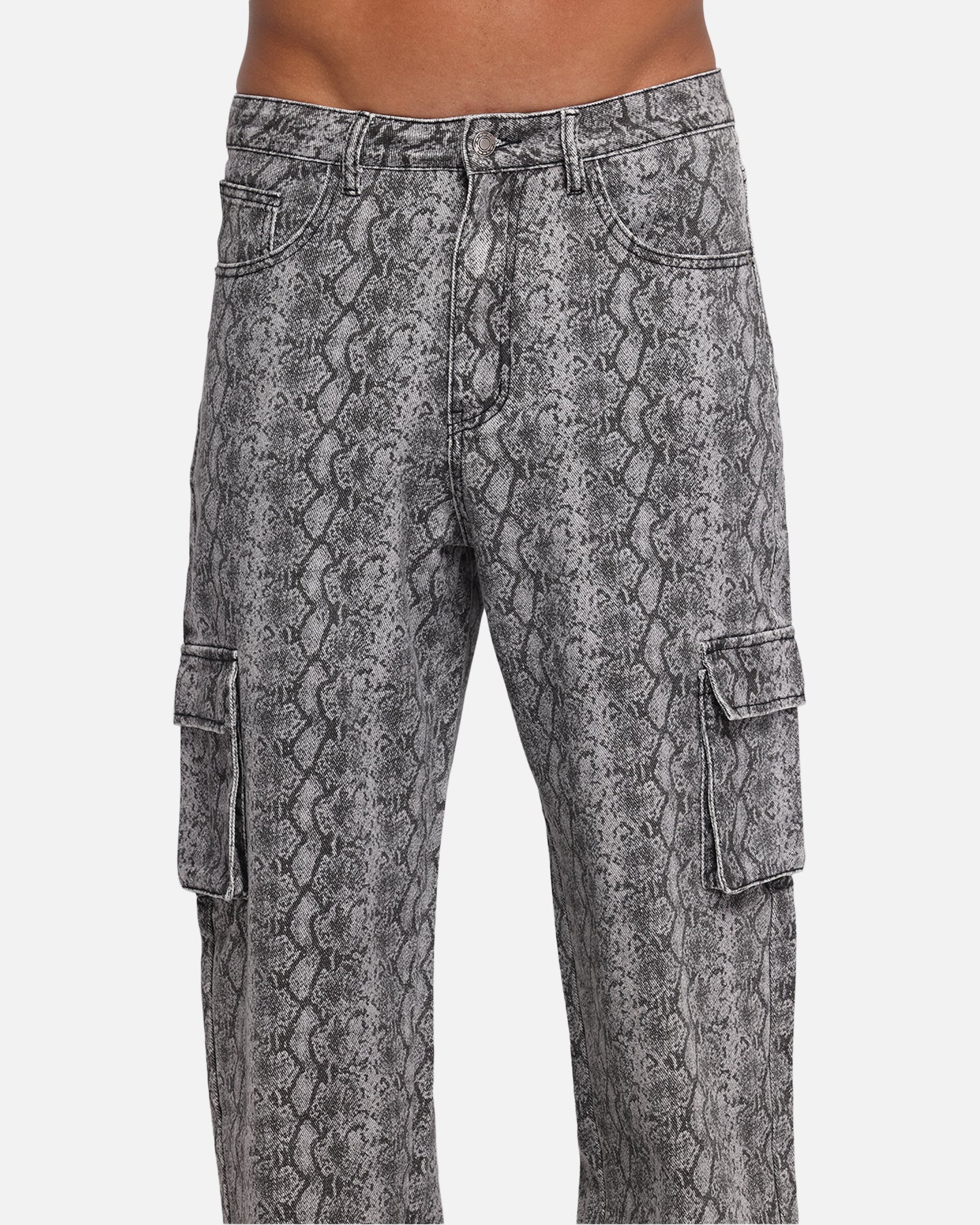 XXIII Snake Skin Cargo Pants Black Snake Print | Culture Kings US