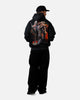 73Studio X Fallout Vegas Lights Rhinestone Hoodie Black Acidwash