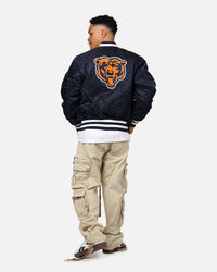 New Era X Alpha Series X NFL Chicago Bears MA-1 Bomber Jacket Navy/Orange