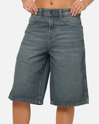 Dickies Denim 13" Loose Jean Shorts Khaki Tinted Blue