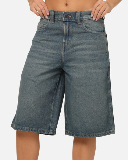 Dickies Denim 13" Loose Jean Shorts Khaki Tinted Blue