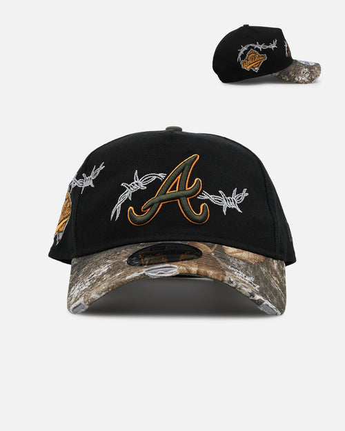 New Era Atlanta Braves 'Realtree Grit 2.0' 9FORTY A-Frame Snapback Black/Green/Orange