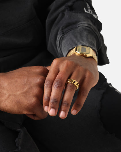 Saint Morta Cuban Ring Gold