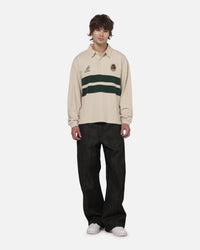 Mitchell & Ness Wallabies Rugby Long Sleeve Polo Ivory