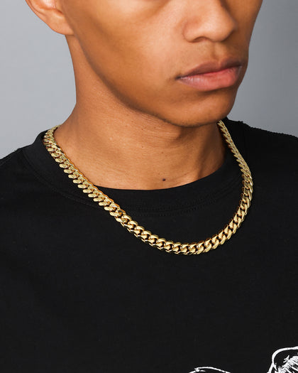 Saint Morta 10mm Cuban Chain Gold