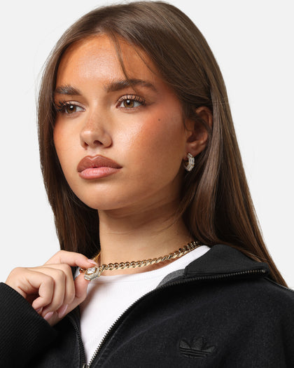 Guess Mainline Women's Lioness Queen Octagon Hoop Earrings Gold