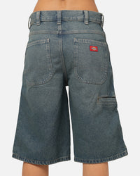Dickies Denim 13" Loose Jean Shorts Khaki Tinted Blue